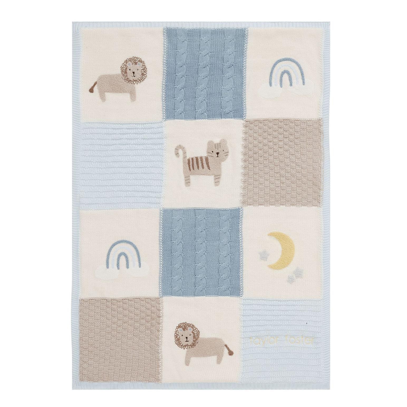 Pottery Barn Kids Lion Recycled Heirloom Baby Blanket